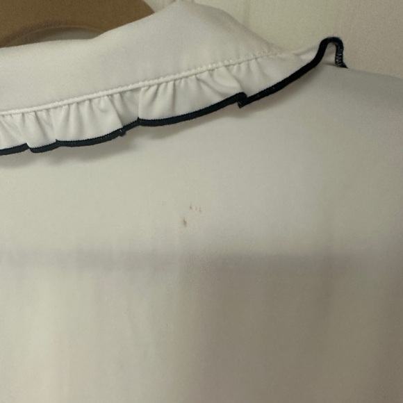 Allegra K Women's Long Sleeve Blouse Ruffle Peter Pan Collar Button Down - Picture 5 of 5